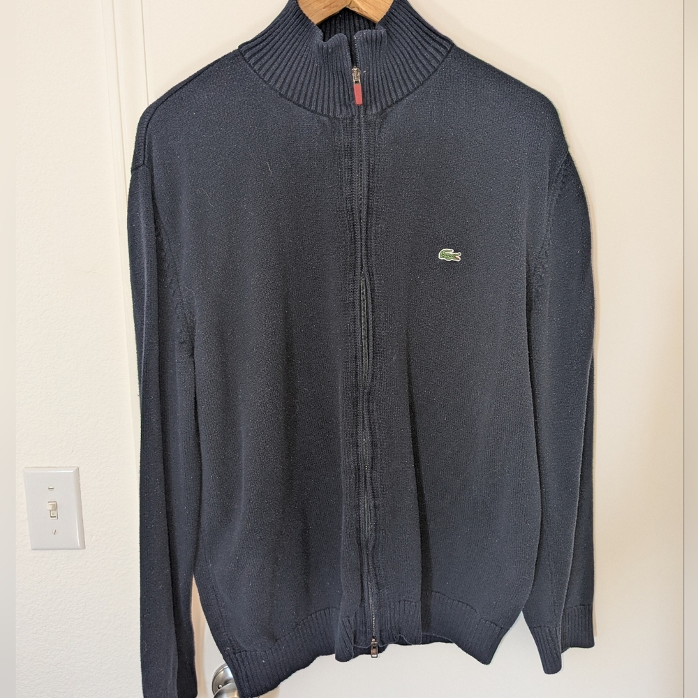 Lacoste  Navy Blue Men's Full-Zip Sweater